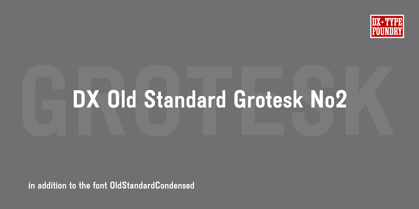 Пример шрифта DXOldStandard Grotesk No2 Regular